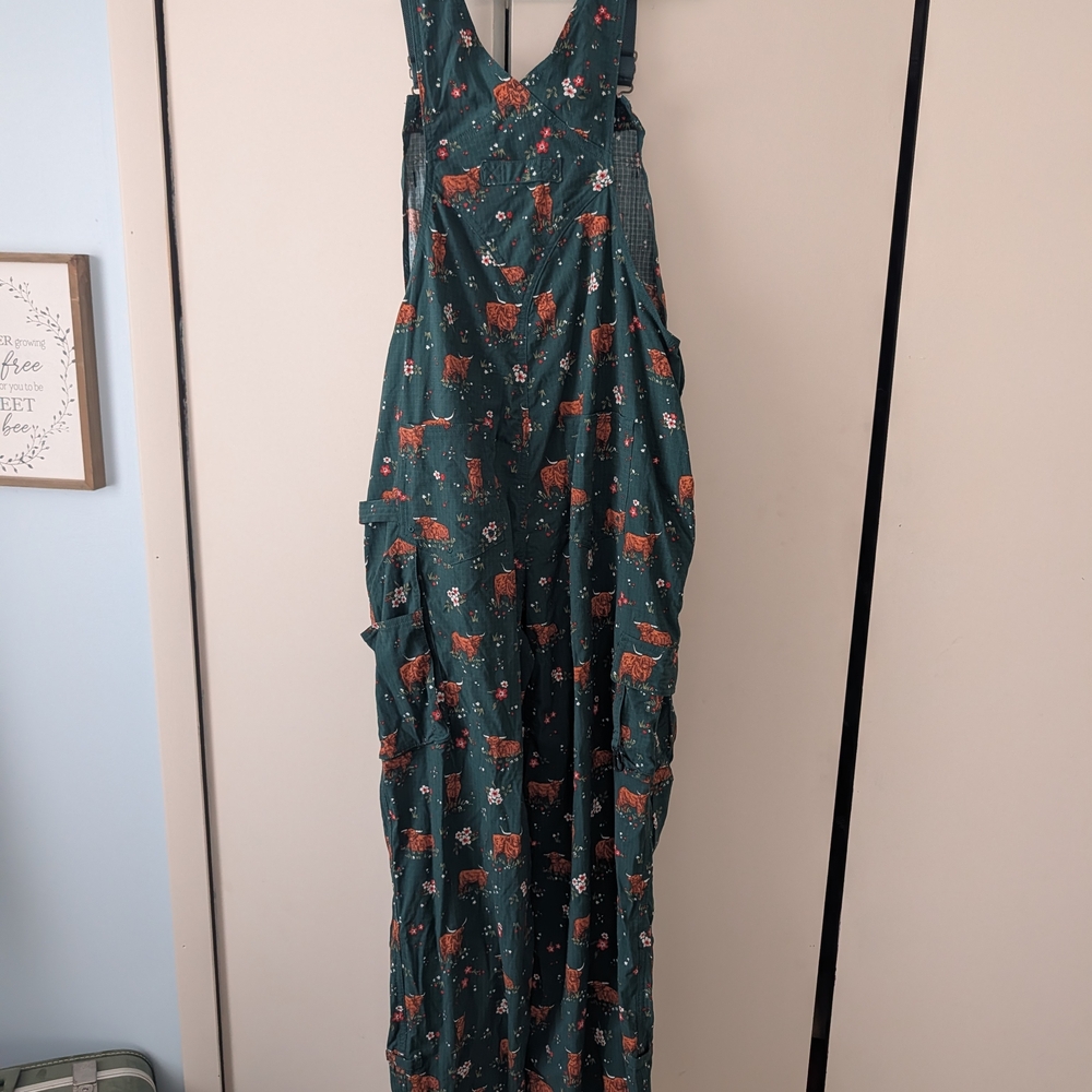 Floral Green Women's Jumpsuit - Picture 6 of 7